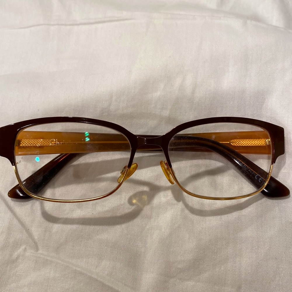 Christian Dior eye glasses made in Italy brown gold - Picture 8 of 16